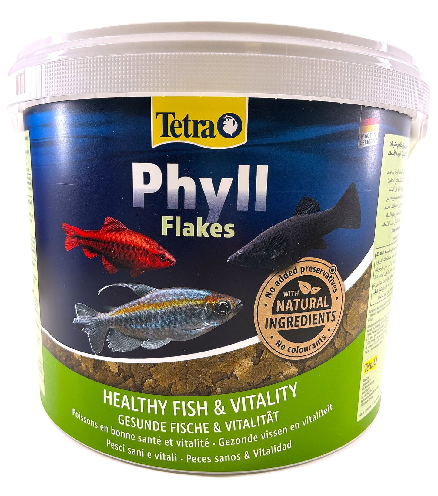Tetra Phyll Flakes – Pflanzliches Hauptfutter für Zierfische 100–10.000 ml