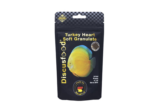 Turkey Heart Granulate Soft – Discusfood Futter für Diskusfische 80 g / 230 g